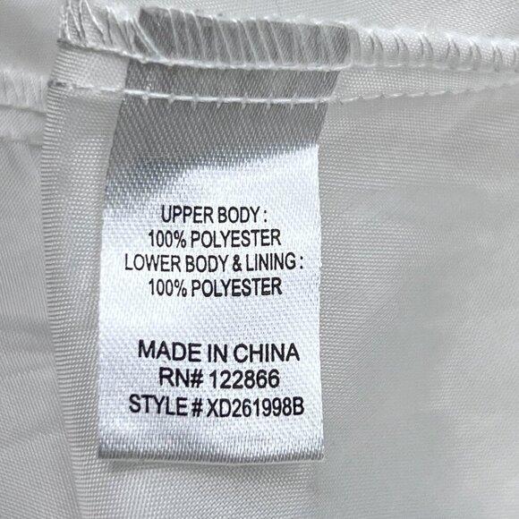 Zunie Girls' Fit & Flare Sleeveless Off-White Satin Bow Tule Party Dress Size 6 - Picture 6 of 7